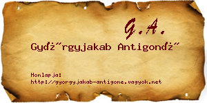 Györgyjakab Antigoné névjegykártya
